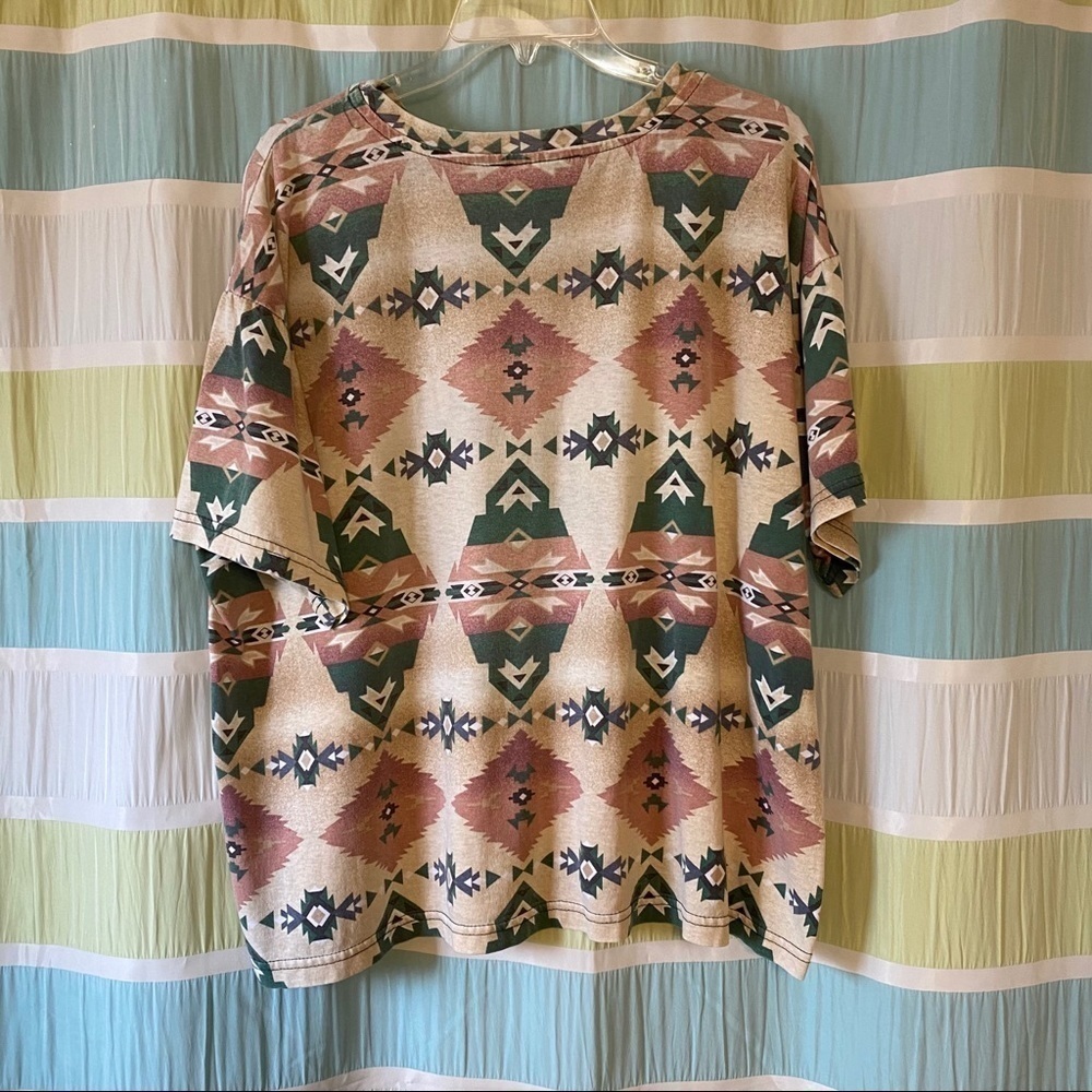 Vintage Santa Fe Western Boho T-Shirt Oversized Med - Picture 4 of 5